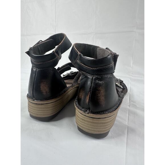Naot Dark Brown Leather Begonia Strappy Gladiator Sandals Shoes 36 US 5-5.5 - Picture 8 of 11